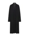 The Row Circle Long Knitted Cardigan In Black