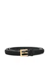 The Row City Suede Belt In Black