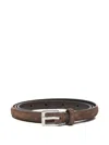 The Row Square Buckle Belt In Brown