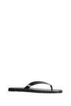The Row Thong-strap Leather Flip Flops In Black