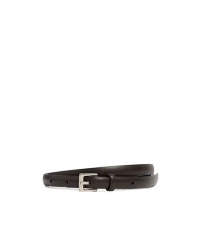 The Row City Leather Belt In Black