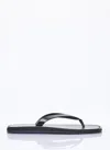 The Row City Black Flip Flops In Black