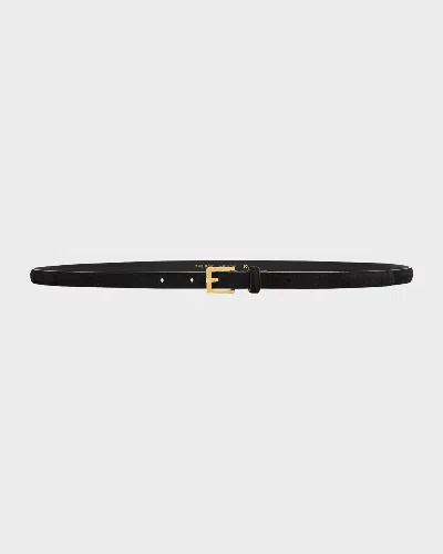 The Row City Suede Skinny Belt In Black