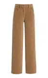 The Row Clair Corduroy Mid-rise Straight-leg Jeans In Neutral