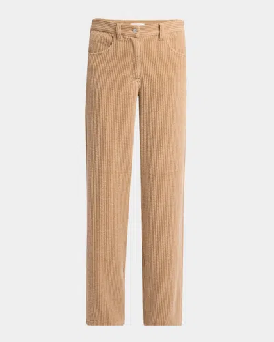 The Row Clair Corduroy Wide-leg Pants In Brown