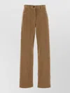 The Row Clair Corduroy Wide Leg Tailored Trousers In Brown