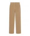 The Row Textured Wool Blend Trousers Featuring Pockets In Brown