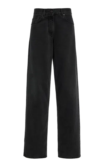 The Row Clair Mid-rise Straight-leg Jeans In Black