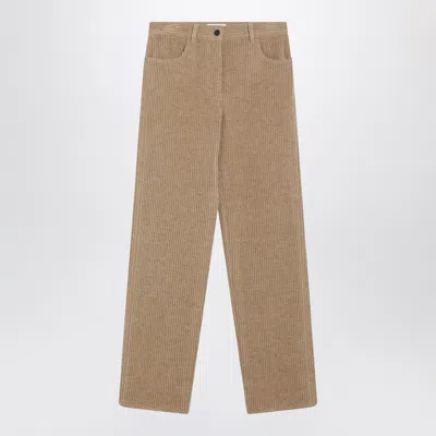 The Row Beige Clair Corduroy Trousers In Yellow