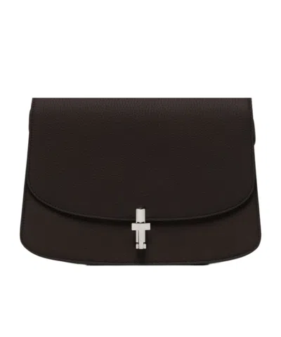 The Row Clamshell Crossbody Bag In Black