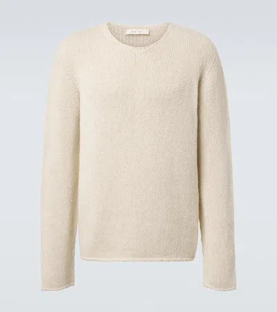 The Row Clarkin Cotton And Linen Sweater In Pink