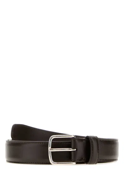 The Row Classic Belt For Men In Darkbrownans