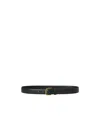 The Row Classic Grain Leather Belt In Black