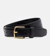 The Row Classic Leather Belt In Black