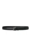 The Row Black Classic Belt In Black