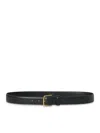 The Row Classic Leather Belt In Black