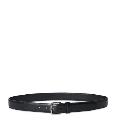 The Row Classic Leather Belt In Black