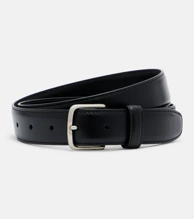 The Row Classic Leather Belt In Purple
