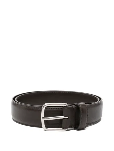 The Row Classic Leather Belt In Brown