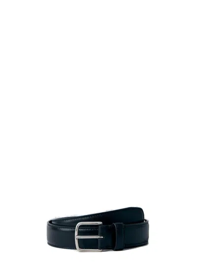 The Row Classic Leather Belt In Black