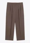 The Row Tailored Trousers With Pleated Design And Pockets In Brown