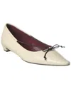 THE ROW THE ROW CLAUDETTE BOW LEATHER FLAT