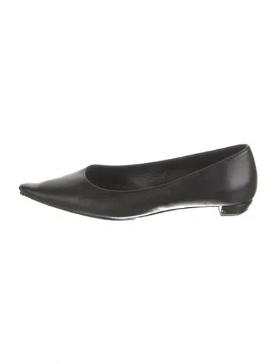 Pre-owned The Row Claudette Leather Flats In Black