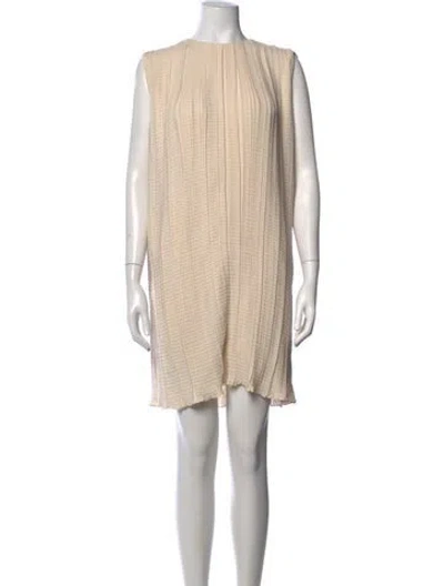 Pre-owned The Row Claudia Mini Dress In Neutrals