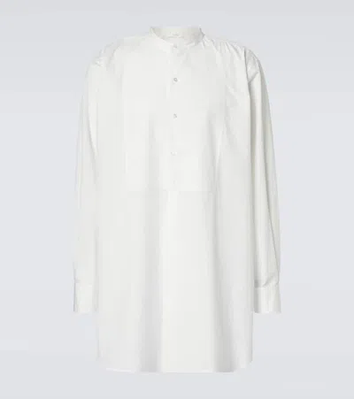 The Row Claudio Oversized Cotton Shirt In White