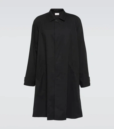 The Row Clayton Cotton And Cashmere Coat In Black