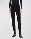 The Row Stratton Stretch-cotton Leggings In Black