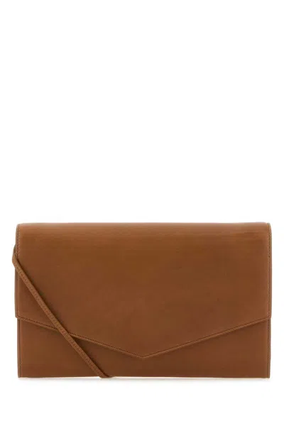 The Row Clutch In Brown