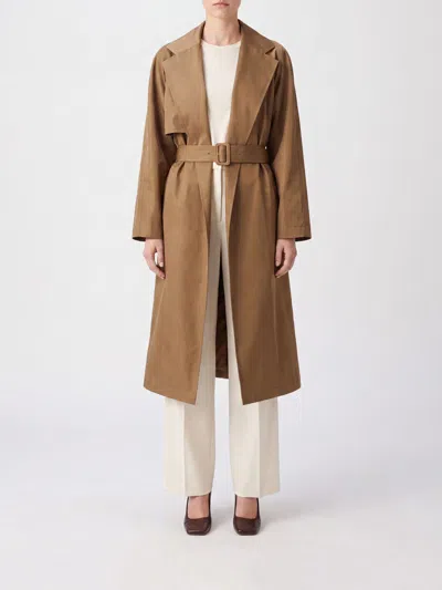 The Row Coat Woman Color Beige In Brown