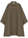 The Row Leins Oversized Pleated Cotton-poplin Trench Coat In Brown