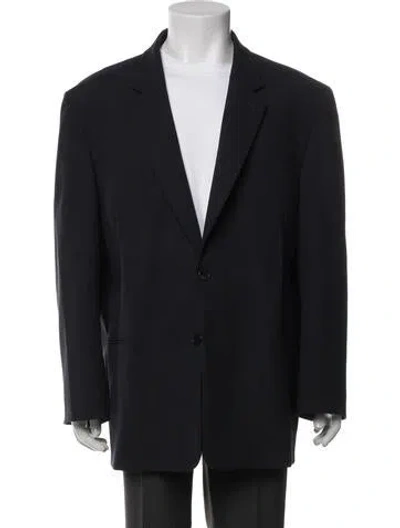 Pre-owned The Row Cochise Blazer Virgin Wool Blazer In Blue