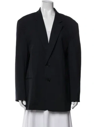 Pre-owned The Row Cochise Virgin Wool Blazer In Blue