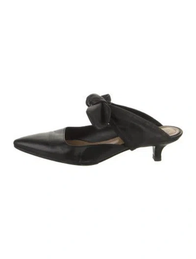 Pre-owned The Row Coco Lambskin Mules In Black