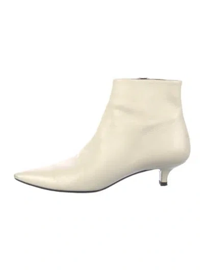Pre-owned The Row Coco Leather Boots In Neutral