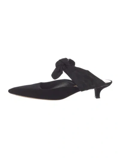 Pre-owned The Row Coco Leather Mules In Black/neutrals