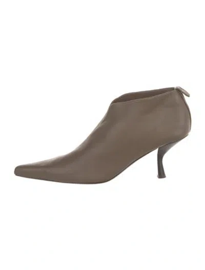 Pre-owned The Row Coco Leather Mules In Brown