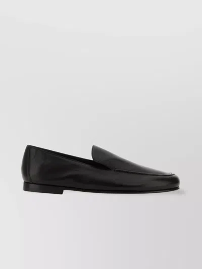 THE ROW COLETTE LOAFERS IN SMOOTH PEBBLE CALF LEATHER