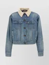 The Row Collared Jacket With Chest Pockets And Long Sleeves In Blue