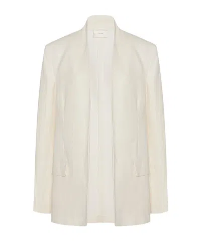 The Row Collarless Jacket In White