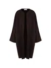 The Row Collarless Open-front Coat In Black