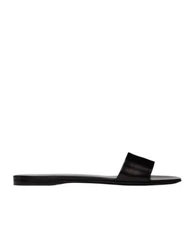 The Row Combo Flat Slippers In Black