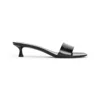 The Row Black Combo Kitten Heeled Sandals In Black