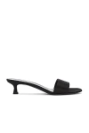 The Row Black Combo Kitten Heeled Sandals In Chocolate