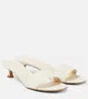 The Row Combo Kitten Satin Sandals In White