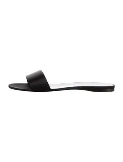 Pre-owned The Row Combo Satin Slides In Black