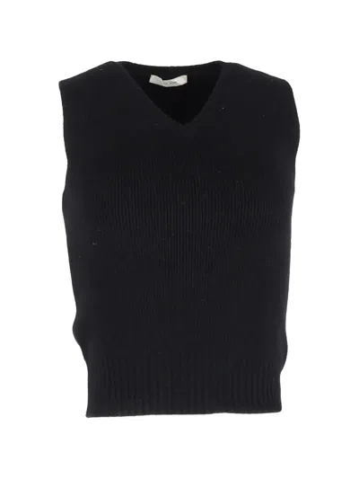 Pre-owned The Row Comi Ribbed Knitted Vest In Black